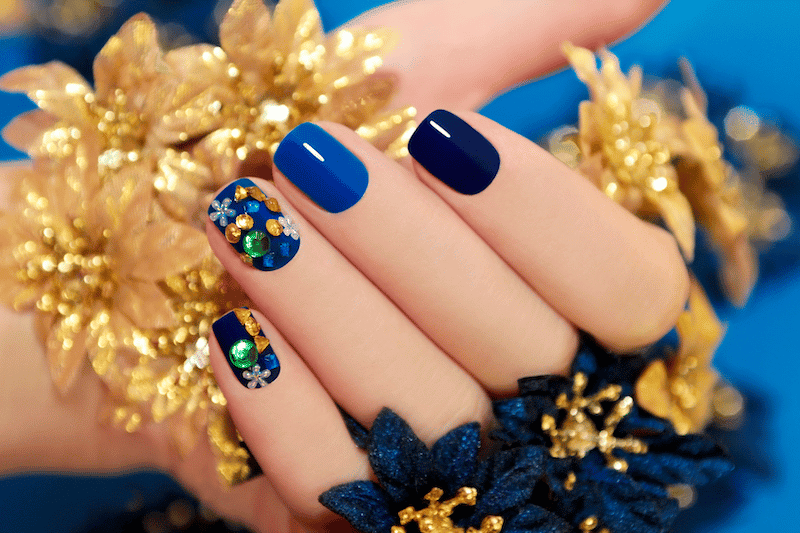 cute blue nail ideas