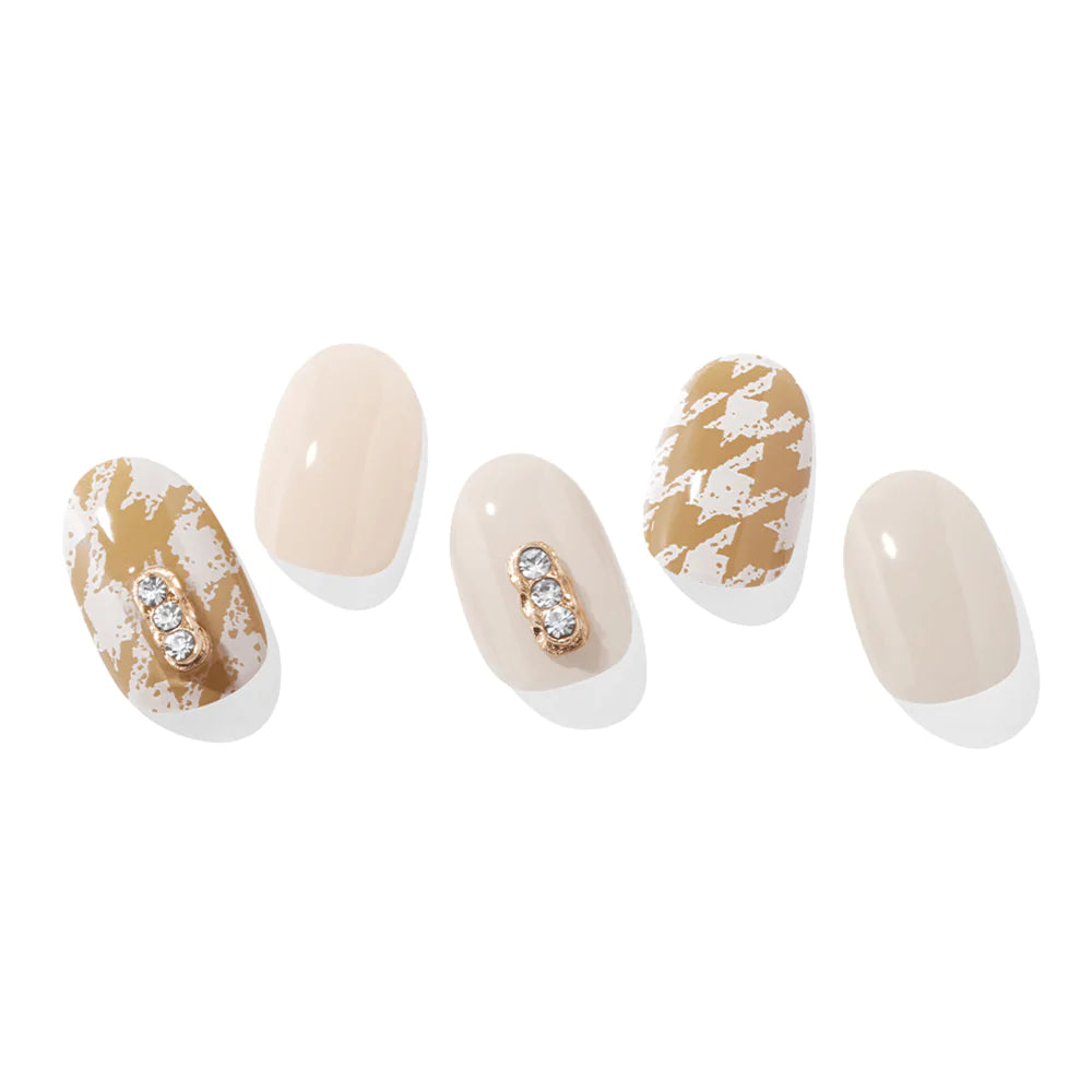 NIS Marble Nail Art Palette with Gold Trim