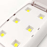 6 LED bulbs are on each lamp provides quick curing of semi cured gel nails.