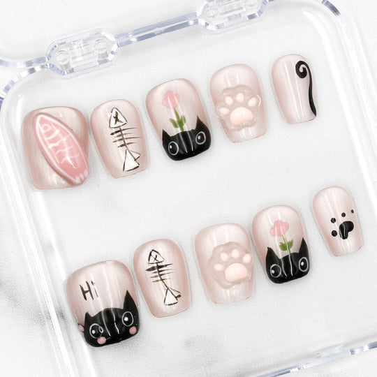 Cat Bestie Press On Nails
