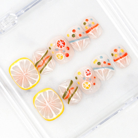 Citrus Splash Press On Nails for Summer