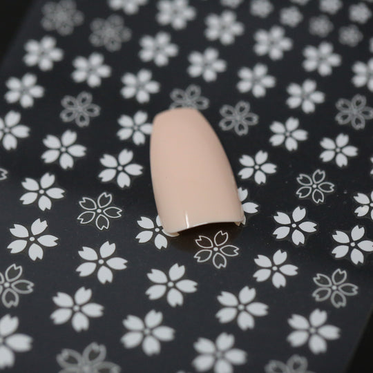 NAIL DECAL White Japanese Cherry Flowers STICKERS 79