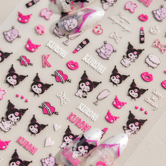 NAIL DECAL Tomoni x Sanrio Kuromi Cute Stickers #2