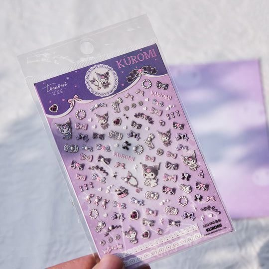 NAIL DECAL Tomoni x Sanrio Kuromi Cute Stickers #6