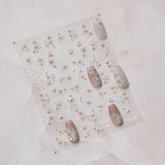 NAIL DECAL Tomoni Flower 3D Nail Stickers