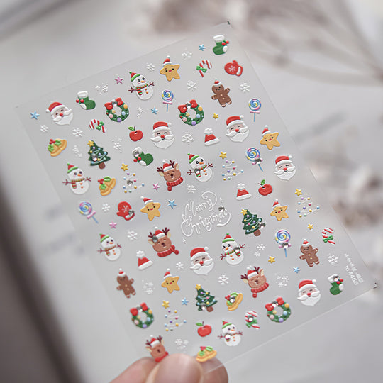 NAIL DECAL Tomoni Cute Christmas Stickers #6