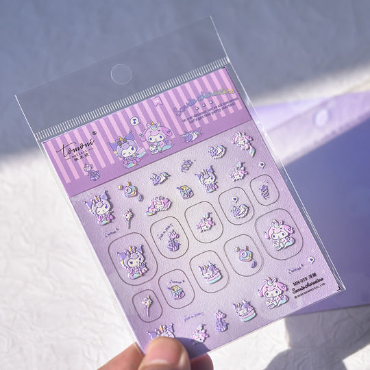 NAIL DECAL Tomoni x Sanrio Kuromi Cute Stickers #3