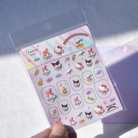 NAIL DECAL Tomoni x Sanrio Cute 3D Stickers