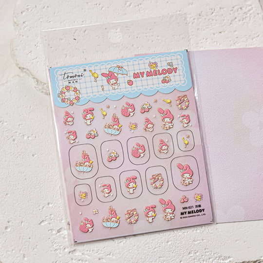 NAIL DECAL Tomoni x Sanrio My Melody Cute 3D Sticker #6