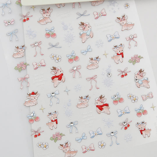 NAIL DECAL Tomoni Cute Christmas Stickers #2