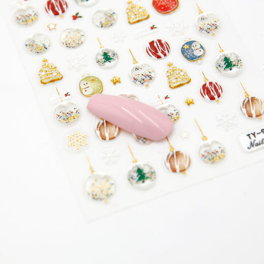 NAIL DECAL Cute Christmas Stickers #9