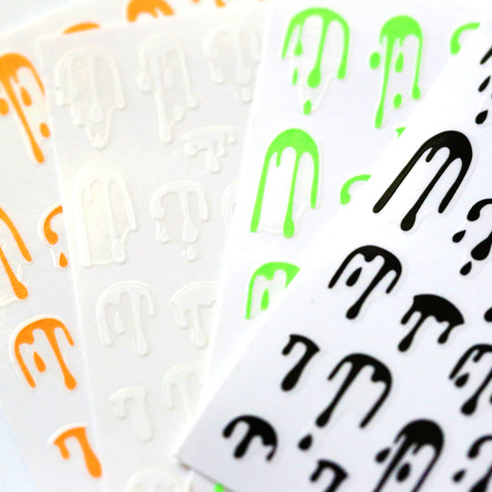 NAIL DECAL Halloween Glow in Dark Bloody Blood STICKERS 25 - SET of 4