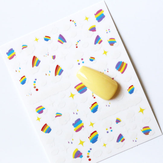 NAIL DECAL Rainbow STICKERS 30