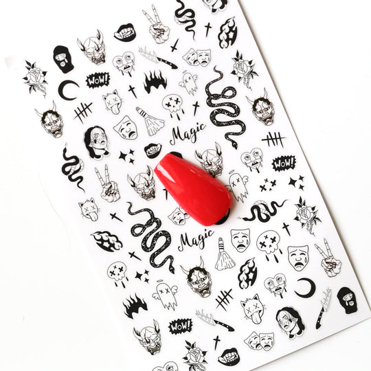 NAIL DECAL Halloween Japanese Manga STICKERS 62