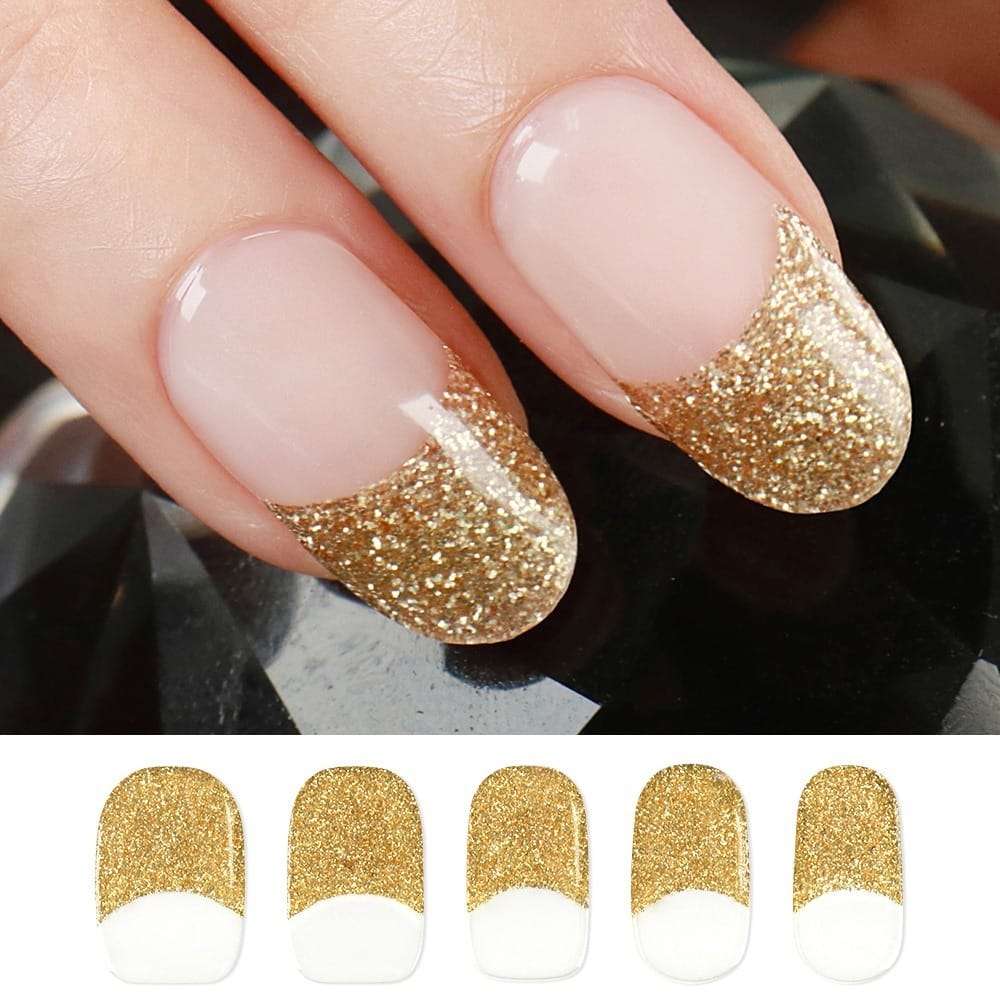 GOLD GLITTER FRENCH TIP