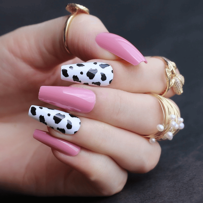 Cow print nails